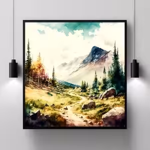 Artistry in Nature: Top Natural Landscape Painting Nature Modern Scenery Decor Art Stock Photos