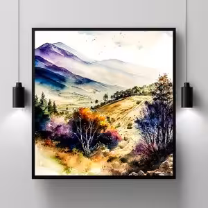 Inspirational Natural Landscape Art: Awe Your Senses Landscape Painting Nature Modern Scenery Decor Art Stock Photos