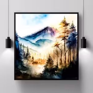 Experience Tranquility: Top Natural Landscape Painting Nature Modern Scenery Decor Art Stock Photos
