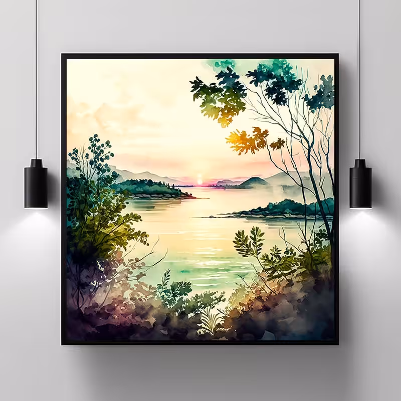 "Embracing Earth's Wonders: Top Landscape Painting Nature Modern Scenery Decor Art Stock Photos