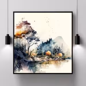 Wonders of the Outdoors: Celebrated Landscape Painting Nature Modern Scenery Decor Art Stock Photos