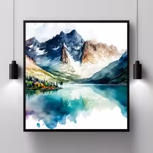 Discover the Beauty of Natural Landscape Painting Nature Modern Scenery Decor Art Stock Photos