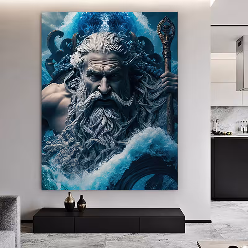 Undersea Deities Mythical Treasures of Legendary Mythology Sacred Symbols Mythology Religion Art Stock Photos