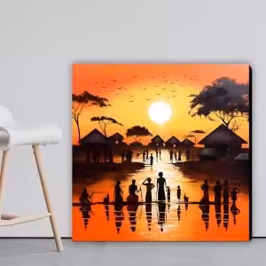 beauty africian labor under the sunset abstract Art Stock Photos