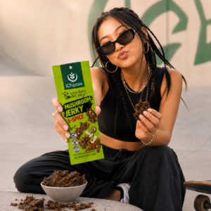 Zonfair Vegan Mushroom Jerky 5-Spice Flavor – Healthy Plant Based Snack Box, 10 Packs High Protein