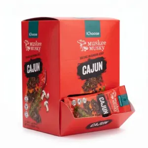 iChoose Mushroom Jerky Cajun, Spicy Plant Based, Vegan Shiitake, 10-Pack