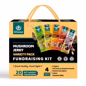 Zonfair Mushroom Jerky Fundraising Kit – Variety Pack (20 Packs)