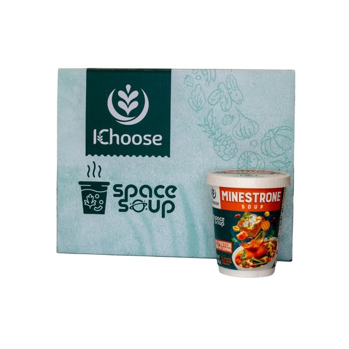 Space Soup – Instant Minestrone Soup, Plant-Based, 6g Protein, Box of 12 Packs (12x30g)