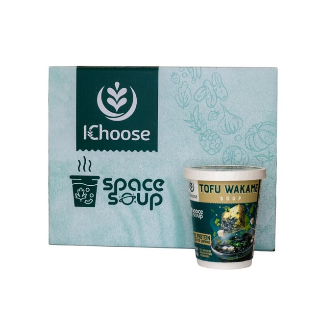 Space Soup – Instant Tofu Wakame Soup, Plant-Based, 7g Protein, Box of 12 Pack (12x20g)