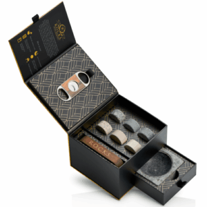 The Gentleman’s Ritual Set – Luxury Whiskey Stones & Granite Cigar Ashtray
