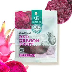 IChoose GoFruits – Dried Red Dragon Fruit, Lightly Sweetened Tropical Fruit Snack, Plant-Based (56 oz)