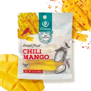 IChoose GoFruits – Chili Mango Dried Fruit, Sweet & Spicy Tropical Snack, Plant-Based (56 oz) Pack of 5