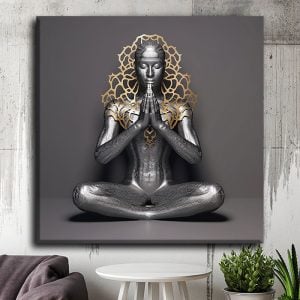 Buddha of Stillness Luxury Metal Wall Art