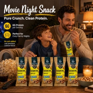 IChoose Go Nuts – Premium Unsalted Cashews, High Protein Plant-Based Snack, 2 oz per Pack (5 Packs)