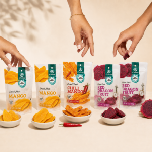 IChoose Go Fruits Dried Fruit Variety Pack, 5 Pack (2 Mango, 1 Spicy Mango, 2 Red Dragon Fruit), 2 oz (56g) Each