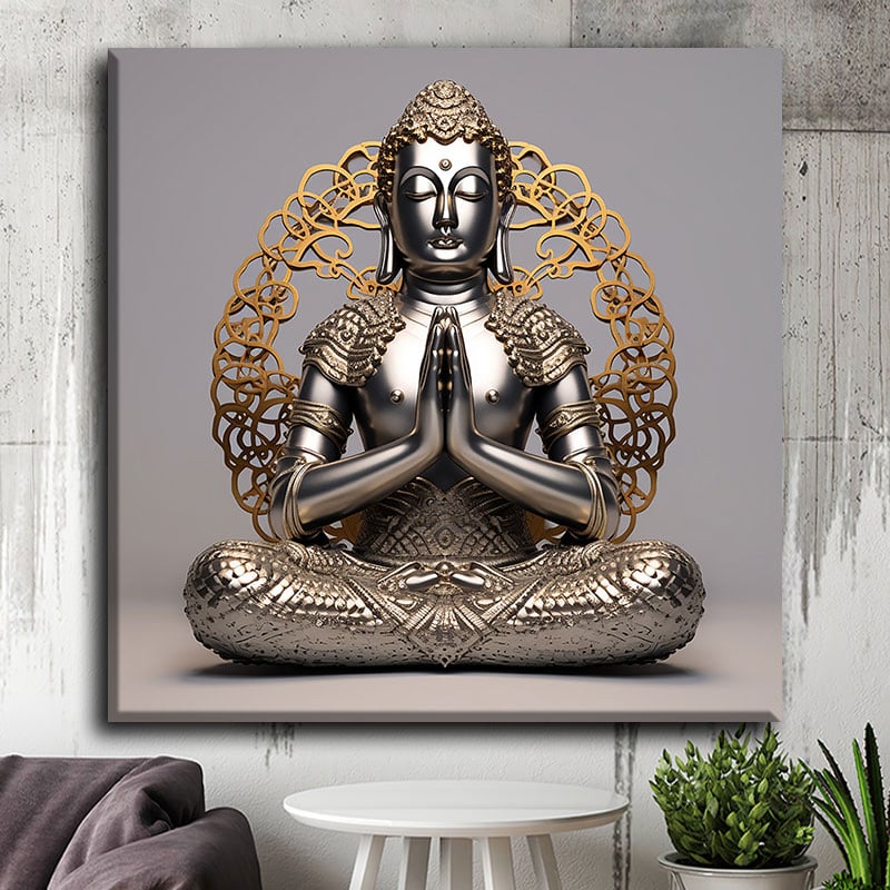 Radiance of Stillness Buddha Luxury Metal Wall Art