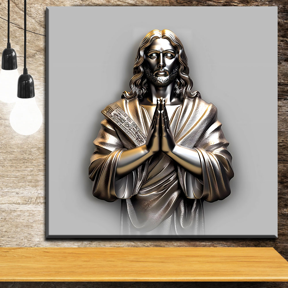 Radiant Jesus Devotion Luxury Metal Wall Art