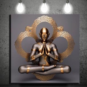 Sacred Buddha of Inner Light Luxury Metal Wall Art
