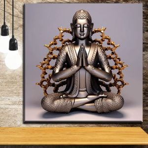 Sacred Prayer Buddha Luxury Metal Wall Art