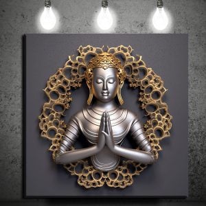 Sacred Stillness Buddha Metal Wall Art