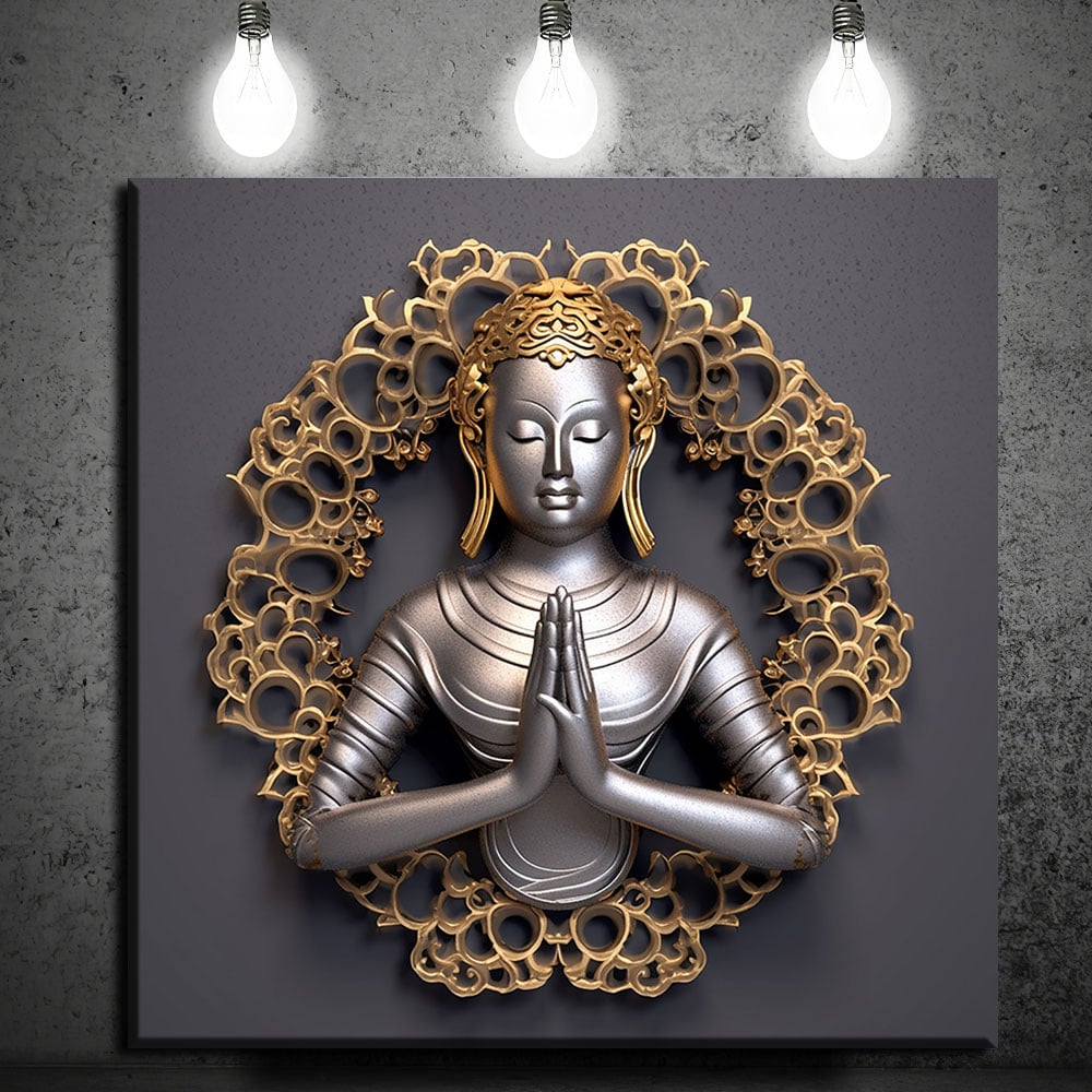 Sacred Stillness Buddha Metal Wall Art