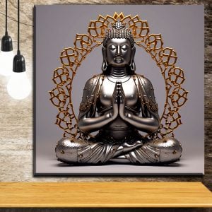 Serene Buddha Meditation Luxury Metal Wall Art