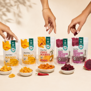 IChoose Go Fruits Dried Fruit Variety Pack, 5 Pack (2 Mango, 1 Spicy Mango, 2 Red Dragon Fruit), 2 oz (56g) Each