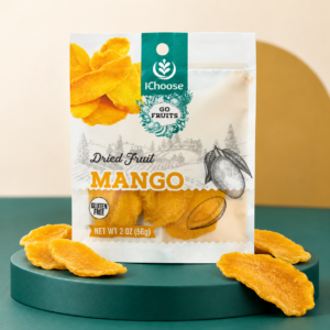 IChoose GoFruits – Dried Mango, Sweet & Chewy Tropical Snack, Plant-Based (2 oz) Pack of 5