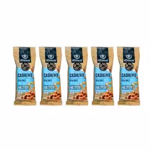 IChoose Go Nuts – Premium Cashews, High Protein Plant-Based Snack, 2 oz per Pack (5 Packs, Seasalt)