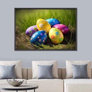 Whimsical Bunny Art Happy Easter Egg