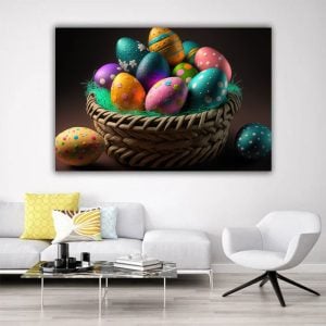 Garden Nest Artwork Happy Easter Egg