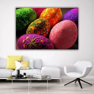 Artistic Bunny Portrait Happy Easter Egg