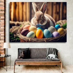 Pastel Floral Background Happy Easter Egg