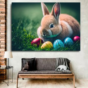 Soft Watercolor Bunny Happy Easter Egg