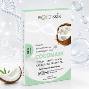 BIOHD SKIN CocoMask Premium, Specialized Soothing Treatment Facial Sheet Mask (3 Sheets/ box)