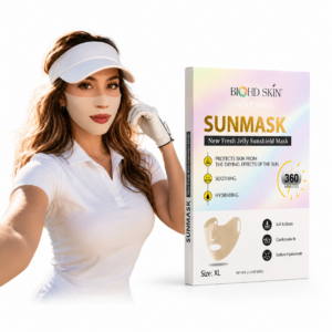 BIOHD SKIN Sunmask – Hydrating Jelly Outdoor Face Cover for Golf, Pickleball & Tennis