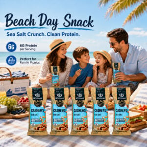 IChoose Go Nuts – Premium Sea Salt Cashews, High Protein Plant-Based Snack, 2 oz per Pack (5 Packs)