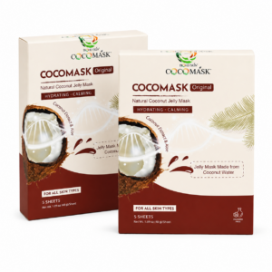 BIOHD SKIN CocoMask Original — Natural Coconut Jelly Facial Sheet Mask, 2-Box Bundle, 5 Sheets Per Box