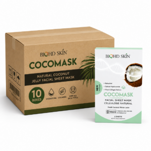 BIOHD SKIN CocoMask Premium, Specialized Soothing Treatment Facial Sheet Mask, 10-Box Carton Pack (3 Sheets/ box)