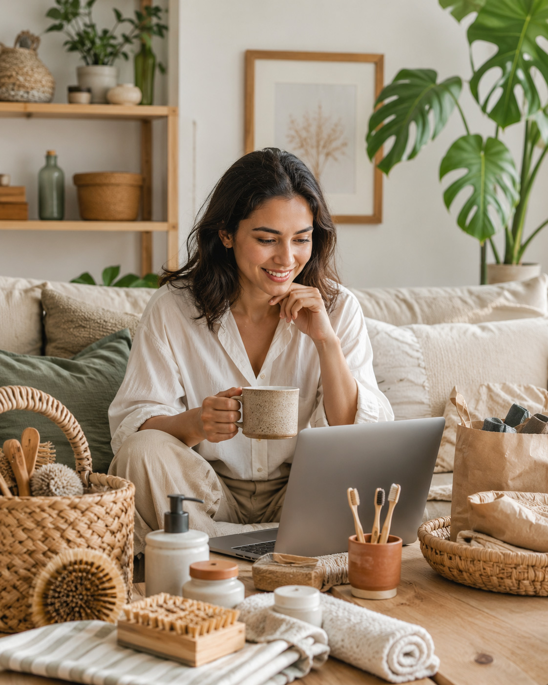 Conscious shopper at home